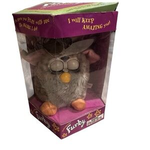 Vintage Furby 1998 Model 70-800 Gray Original Box